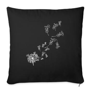 Pissenlit pissenlit - Housse de coussin décorative 45 x 45 cm - noir - Devant