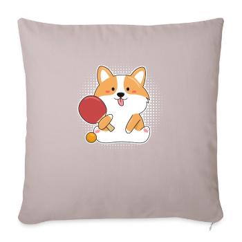 Table tennis - Sofa pillowcase 17,3'' x 17,3'' (45 x 45 cm) - light taupe - Front