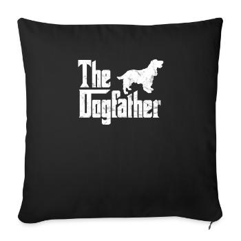 Cocker Spaniel T-Shirt The Dogfather Funny Dog Own - Sofa pillowcase 17,3'' x 17,3'' (45 x 45 cm) - black - Front