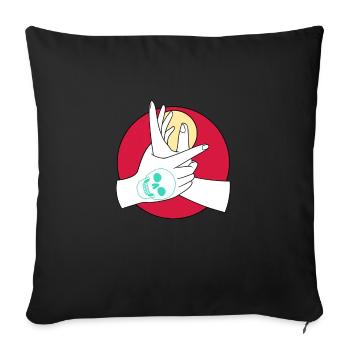 Wristlocker - BJJ wrist lock - Sofa pillowcase 17,3'' x 17,3'' (45 x 45 cm) - black - Front