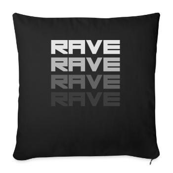 Rave - Sofakissenbezug 45 x 45 cm - Schwarz - Vorne