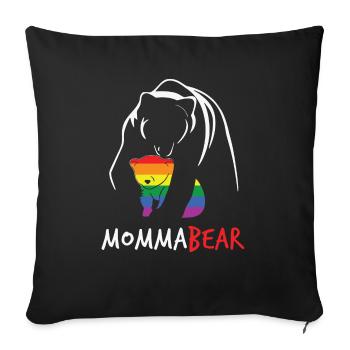 Momma Bear LGBTQ Gay Pride Mom - Sofakissenbezug 45 x 45 cm - Schwarz - Vorne