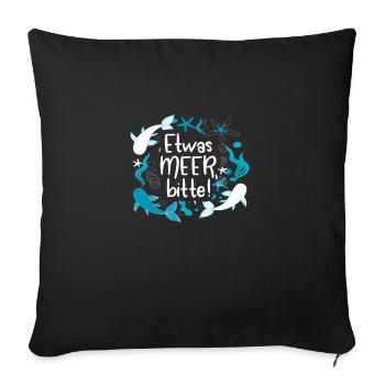 Sea Baltic Sea, North Sea Gift - Sofa pillowcase 17,3'' x 17,3'' (45 x 45 cm) - black - Front