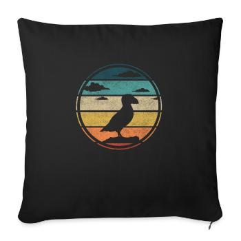 Puffin - Sofa pillowcase 17,3'' x 17,3'' (45 x 45 cm) - black - Front