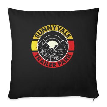 Funny design Trailer Park Sunnyvale Lovers design - Sofa pillowcase 17,3'' x 17,3'' (45 x 45 cm) - black - Front