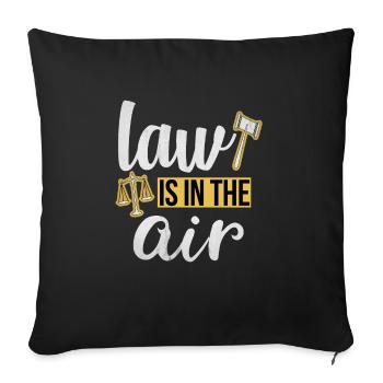 Jurist Justiz Rechtsanwalt - Sofakissenbezug 45 x 45 cm - Schwarz - Vorne