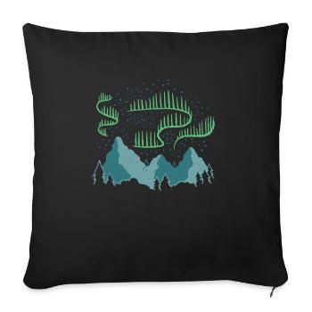 Aurore boréale - Housse de coussin décorative 45 x 45 cm - noir - Devant