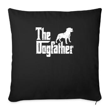Staffordshire Bull Terrier T-Shirt The Dogfather D - Sofa pillowcase 17,3'' x 17,3'' (45 x 45 cm) - black - Front