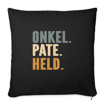 Oncle parrain du héros - Housse de coussin décorative 45 x 45 cm - noir - Devant