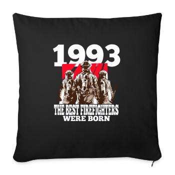 Feuerwehrmann Geschenk 1993 Geburtstag Feuerwehr - Sofakissenbezug 45 x 45 cm - Schwarz - Vorne