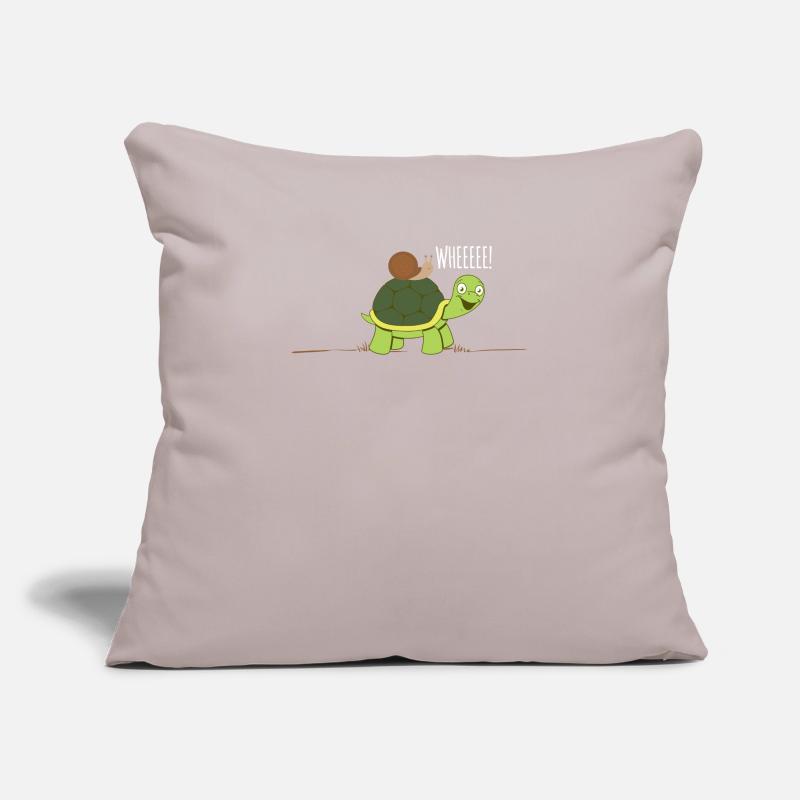 Turtle and snail WHEEEE Sofa pillowcase 17,3'' x 17,3'' (45 x 45 cm)