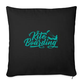 Kiteboarding Kitesurfer Kiteboarder Geschenk - Sofakissenbezug 45 x 45 cm - Schwarz - Vorne