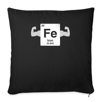 Fer - cadeau ringard et geek - Housse de coussin décorative 45 x 45 cm - noir - Devant