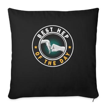 Weltbester Heilerziehungspfleger Pfleger HEP - Sofakissenbezug 45 x 45 cm - Schwarz - Vorne