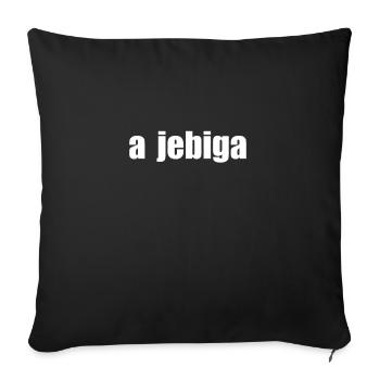 Jebiga - Serbien Kroatien Balkan - Sofakissenbezug 45 x 45 cm - Schwarz - Vorne