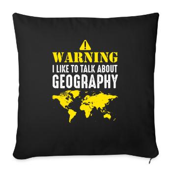 Geograf Geografie - Sofakissenbezug 45 x 45 cm - Schwarz - Vorne