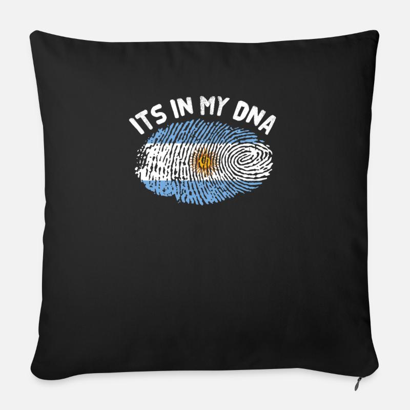 Argentine - Housse de coussin décorative 45 x 45 cm - noir