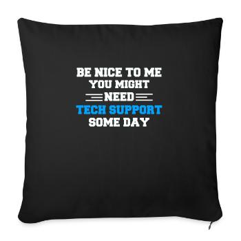 Administrator admin sayings system administrator - Sofa pillowcase 17,3'' x 17,3'' (45 x 45 cm) - black - Front