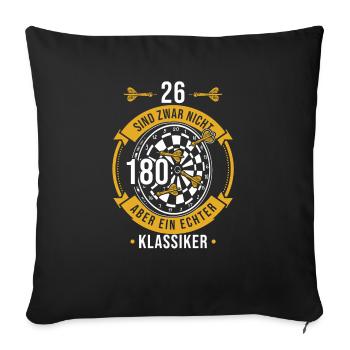 26 sind zwar keine 180 aber ein Klassiker Dart - Sofakissenbezug 45 x 45 cm - Schwarz - Vorne