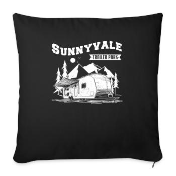 Funny design Trailer Park Sunnyvale Lovers design - Sofa pillowcase 17,3'' x 17,3'' (45 x 45 cm) - black - Front