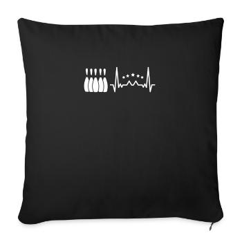 Cone heartbeat - Sofa pillowcase 17,3'' x 17,3'' (45 x 45 cm) - black - Front