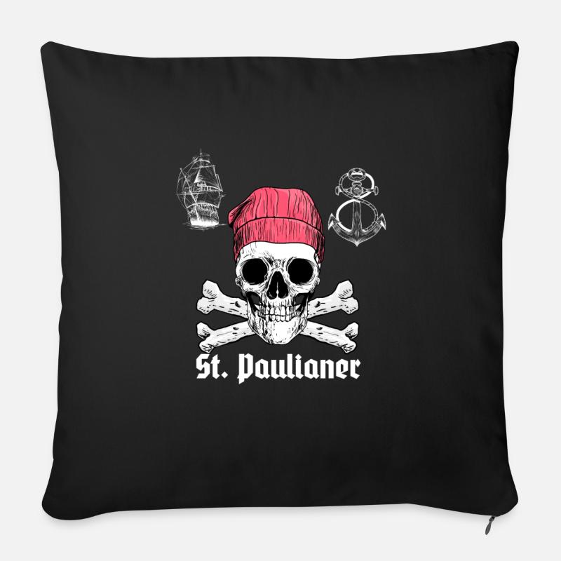 st paulianer st pauli design - Sofakissenbezug 45 x 45 cm - Schwarz