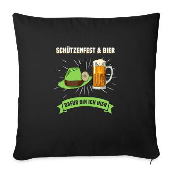 Schützenfest - Sofakissenbezug 45 x 45 cm - Schwarz - Vorne