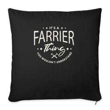 Farrier Farriery Blacksmith Gift idea - Sofa pillowcase 17,3'' x 17,3'' (45 x 45 cm) - black - Front