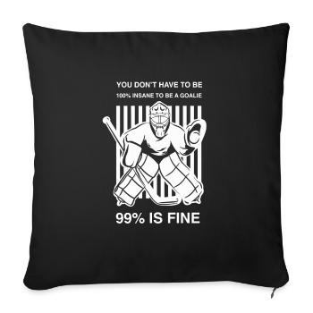 Ice hockey goalie goalkeeper hockey player coach - Sofa pillowcase 17,3'' x 17,3'' (45 x 45 cm) - black - Front