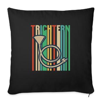 Trichtersaufen - Sofakissenbezug 45 x 45 cm - Schwarz - Vorne