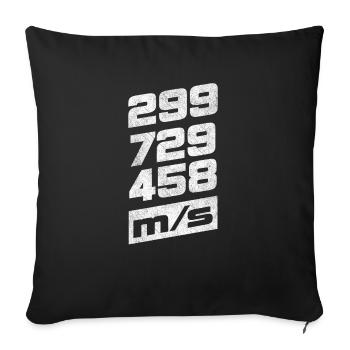 Vitesse de la lumière - Housse de coussin décorative 45 x 45 cm - noir - Devant