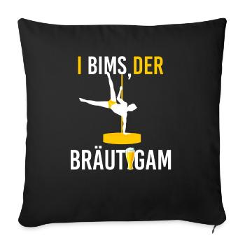 Junggesellenabschied Bräutigam Trauzeuge - Sofakissenbezug 45 x 45 cm - Schwarz - Vorne