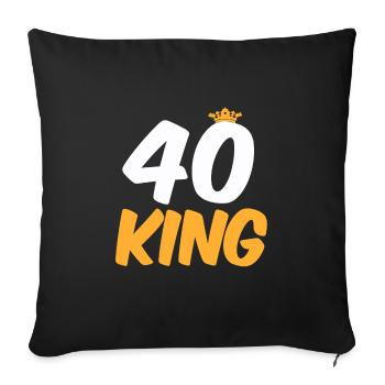 40th birthday 40 year old gift 40 years - Sofa pillowcase 17,3'' x 17,3'' (45 x 45 cm) - black - Front