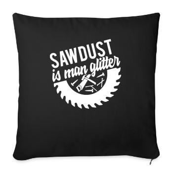 Saw Dust Is Man Glitter - Housse de coussin décorative 45 x 45 cm - noir - Devant