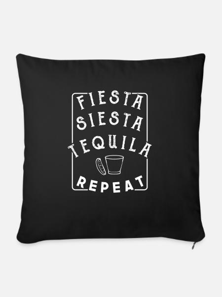Tequila Fiesta - Sofakissenbezug 45 x 45 cm - Schwarz