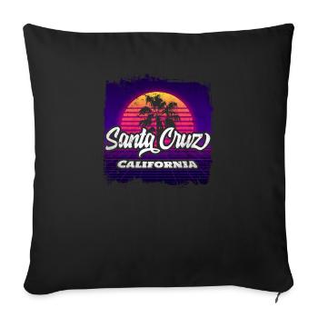 Santa Cruz California - Sofa pillowcase 17,3'' x 17,3'' (45 x 45 cm) - black - Front