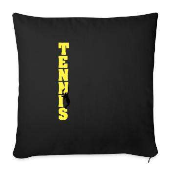 Tennis Player Tennis Racket Gift - Sofa pillowcase 17,3'' x 17,3'' (45 x 45 cm) - black - Front