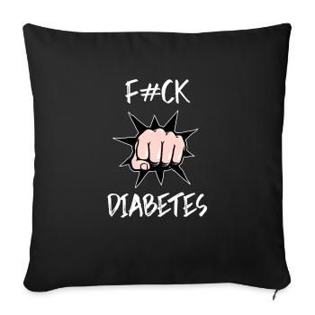 Diabetes Inspiration Tshirt Insulin Geschenk - Sofakissenbezug 45 x 45 cm - Schwarz - Vorne