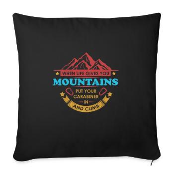 Escalade rocher escalade cadeau d'alpinisme - Housse de coussin décorative 45 x 45 cm - noir - Devant