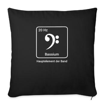 Bassist - Sofakissenbezug 45 x 45 cm - Schwarz - Vorne
