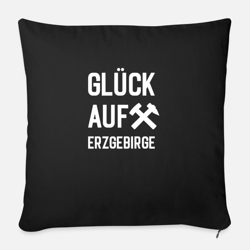 Erzgebirge - Sofakissenbezug 45 x 45 cm - Schwarz