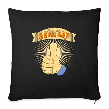 Daumen Saturday - Sofakissenbezug 45 x 45 cm - Schwarz - Vorne