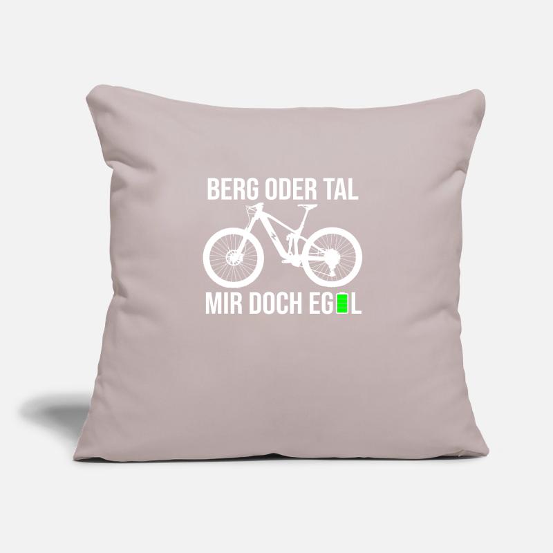 Berg oder Tal Mir Doch Egal E-bike Elektrofahrrad Sofakissenbezug 45 x 45 cm