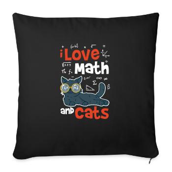 Mathématiques - Housse de coussin décorative 45 x 45 cm - noir - Devant