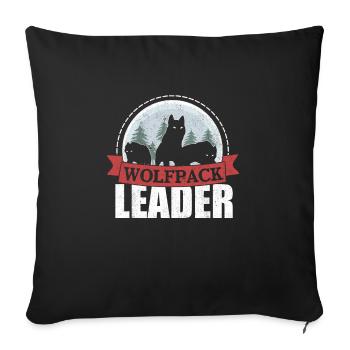 Wolf - Housse de coussin décorative 45 x 45 cm - noir - Devant