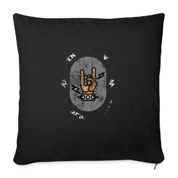 Dire du heavy metal - Housse de coussin décorative 45 x 45 cm - noir - Devant