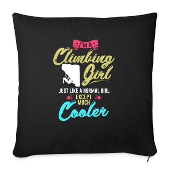 Climb - Sofa pillowcase 17,3'' x 17,3'' (45 x 45 cm) - black - Front