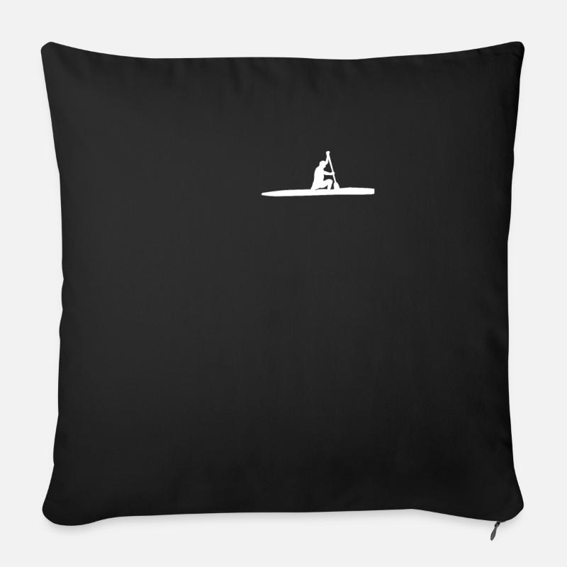 Kanadier Canadier Kanu Sport Pocket - Sofakissenbezug 45 x 45 cm - Schwarz