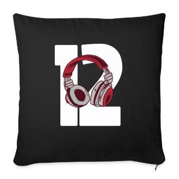 Gambling 12th Birthday Gift Gamer 12 years - Sofa pillowcase 17,3'' x 17,3'' (45 x 45 cm) - black - Front