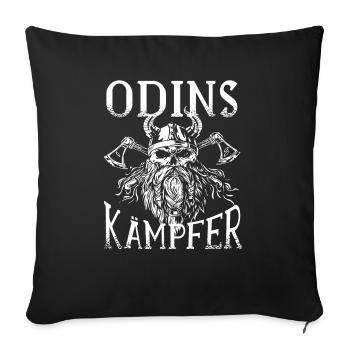 Wikinger Odin Kämpfer Keltisch Götter - Sofakissenbezug 45 x 45 cm - Schwarz - Vorne